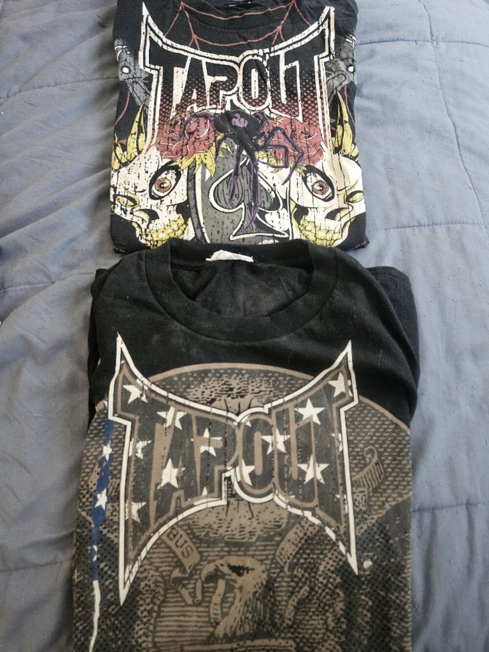 Lot of Two Vintage Tapout Y2K Men's T-Shirts Size XL